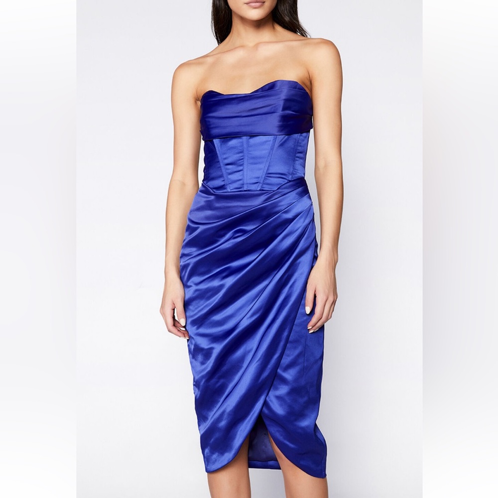 Jamila Corset Dress In Cobalt